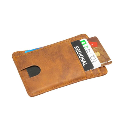 Minimalist Vegan Leather CardCash Holder RFID Protection