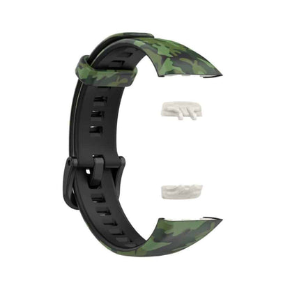 Silicone Strap for Huawei Band 6 - Camo Green