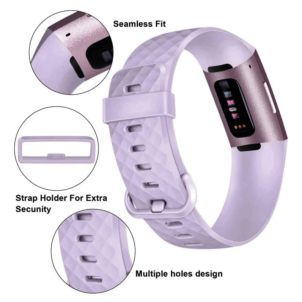 Silicone Strap for Fitbit Charge 3/4, Sense S/M - Turquoise Blue