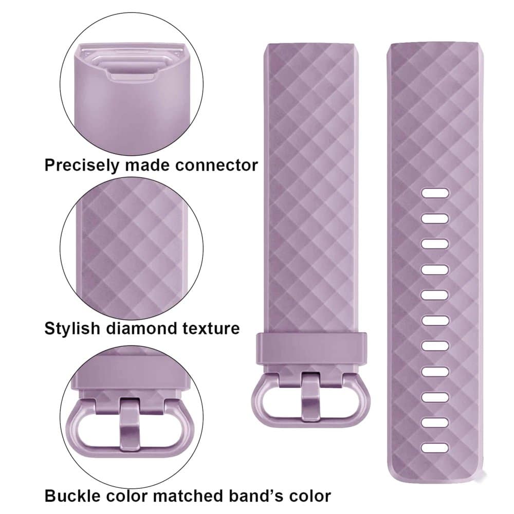 Silicone Strap for Fitbit Charge 3/4, Sense S/M - Turquoise Blue