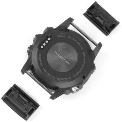 22mm Garmin Fenix 5/6 strap steel adapter connectors - Silver