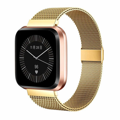 Stainless Steel Milanese Strap for Fitbit Versa- Rainbow- S/M