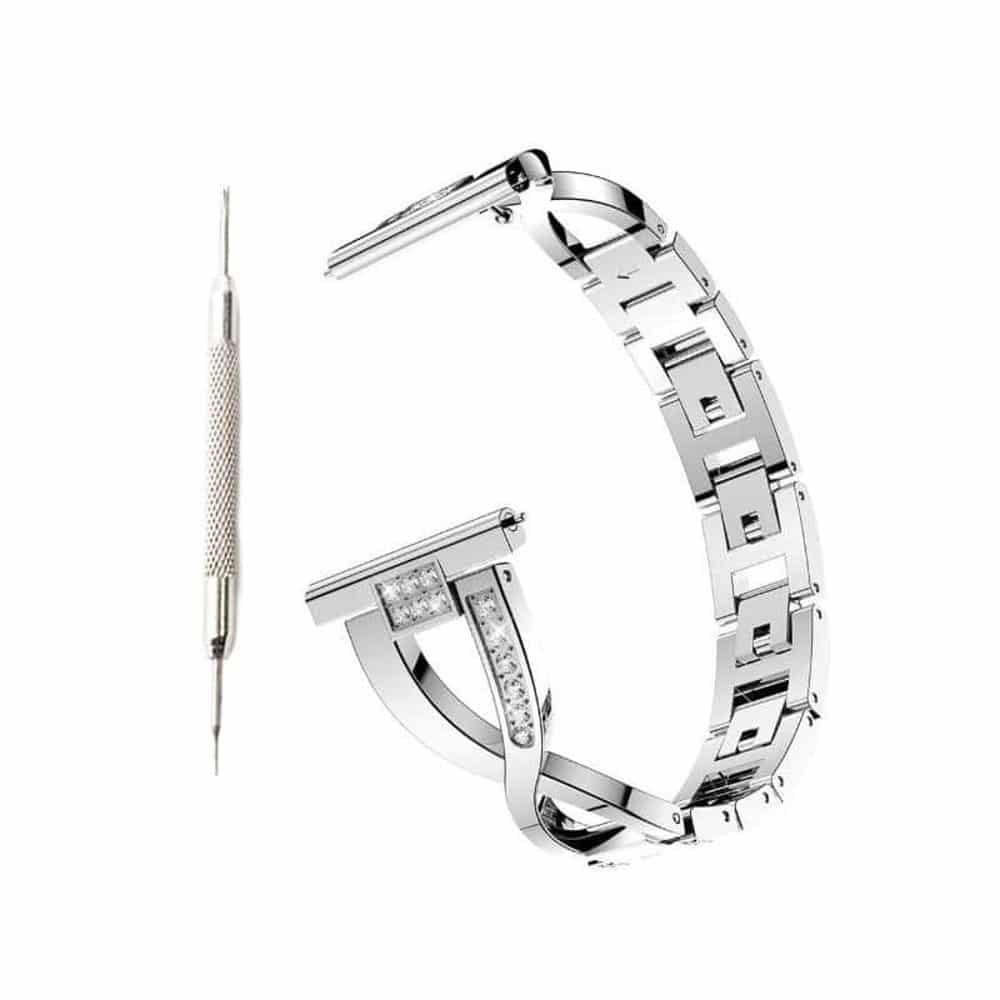 X Design Stainless Steel Bracelet Strap for Fitbit Versa - Rose Pink