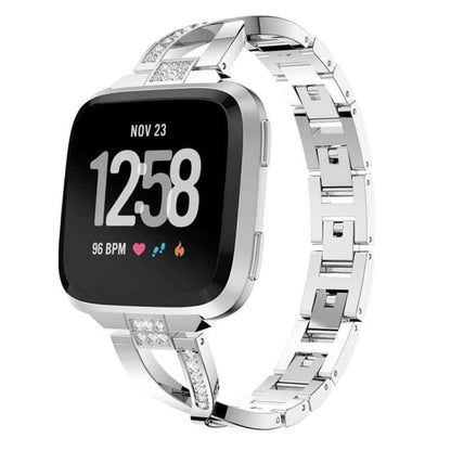 Stainless Steel Bracelet Strap for Fitbit Versa - Black