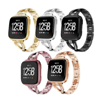 Stainless Steel Bracelet Strap for Fitbit Versa - Black