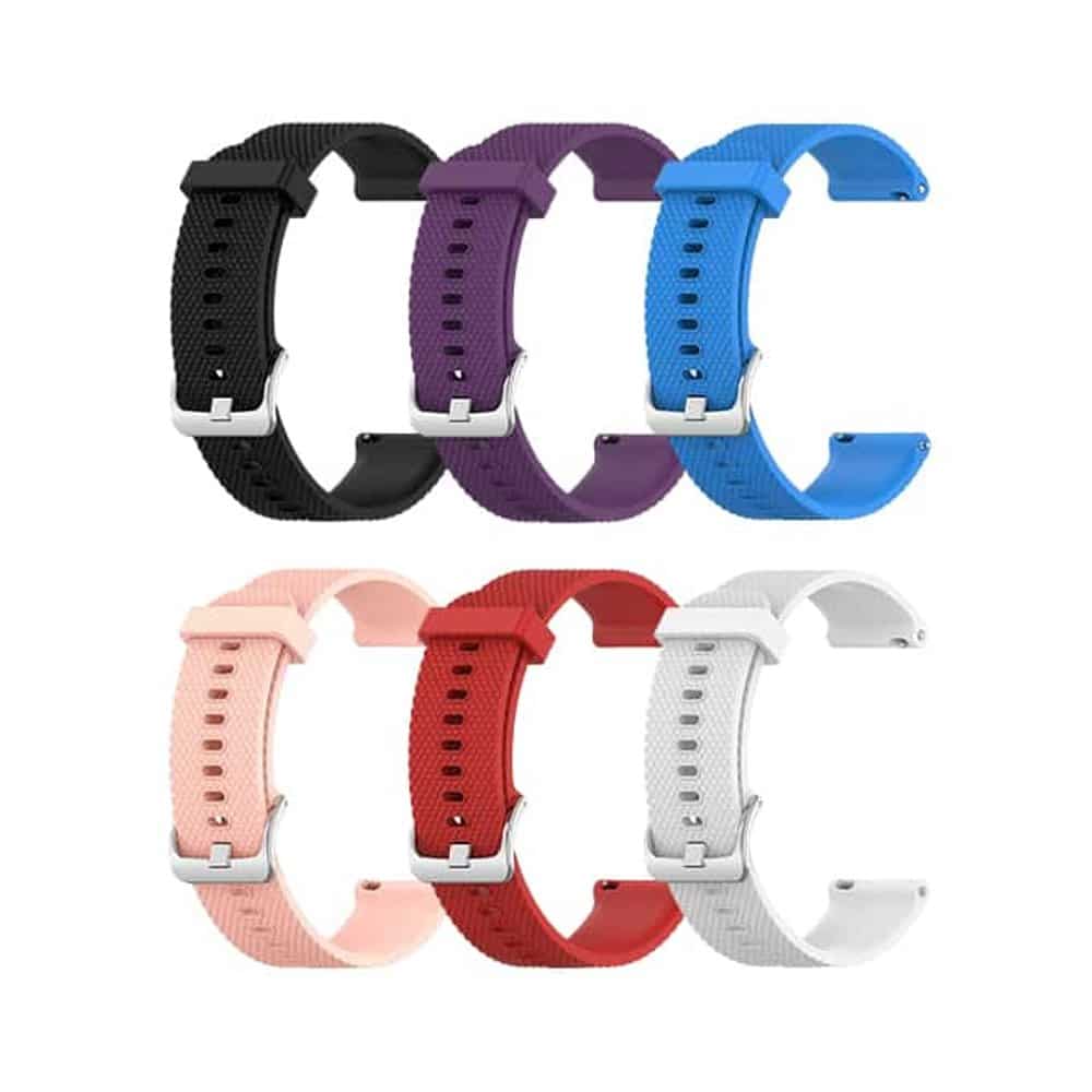 20mm Universal brand replacement silicone watch strap - Black (M-L)