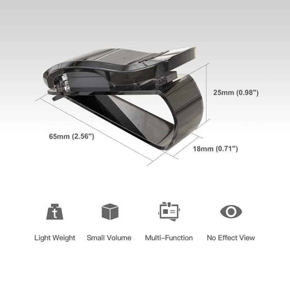 Car Visor Glasses Sunglasses & Ticket Credit Card Clip Holder (Black) 6 pack Combo