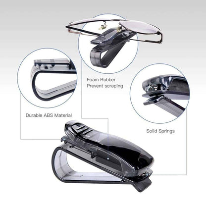 Car Visor Glasses Sunglasses & Ticket Credit Card Clip Holder (Black) 6 pack Combo