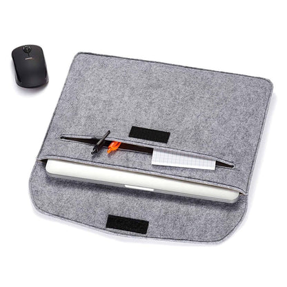 MacBook suede & felt protective laptop sleeve - Light grey (15.4 inch)