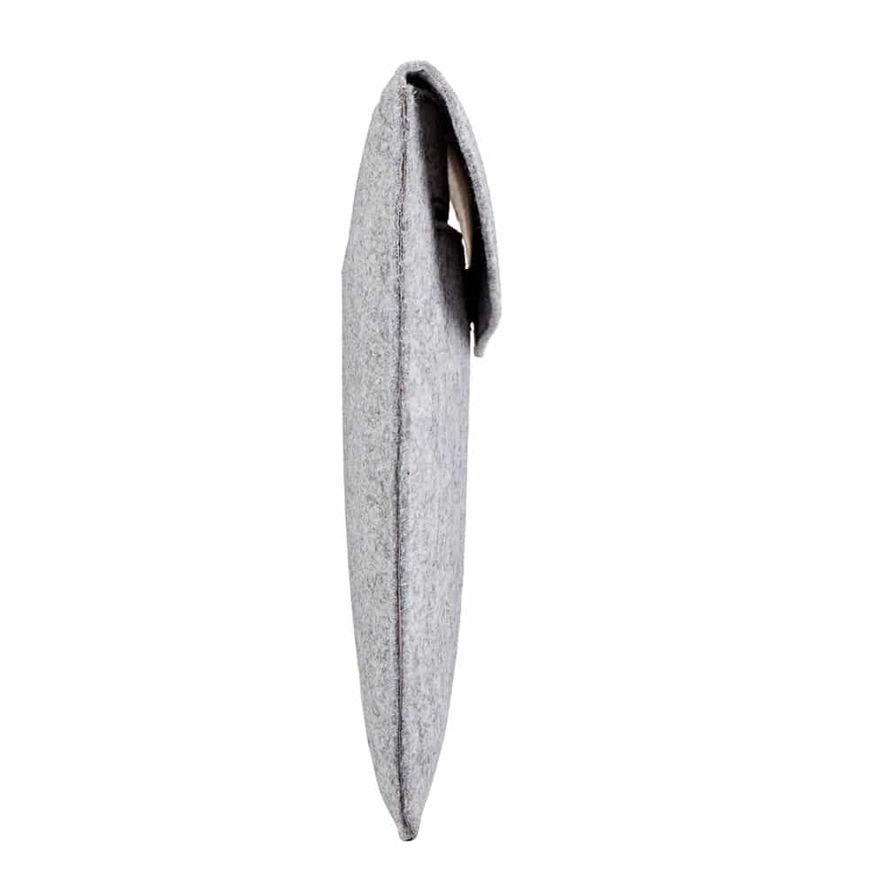 MacBook suede & felt protective laptop sleeve - Light grey (15.4 inch)