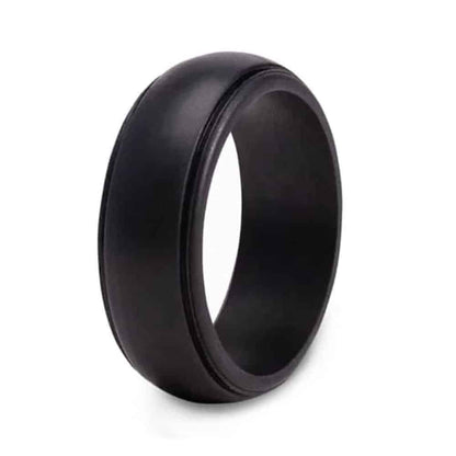 Men's Wedding/Commitment/Exercise Silicone Rings (4-Pack )Black, Grey, Brown (size 10/ T)