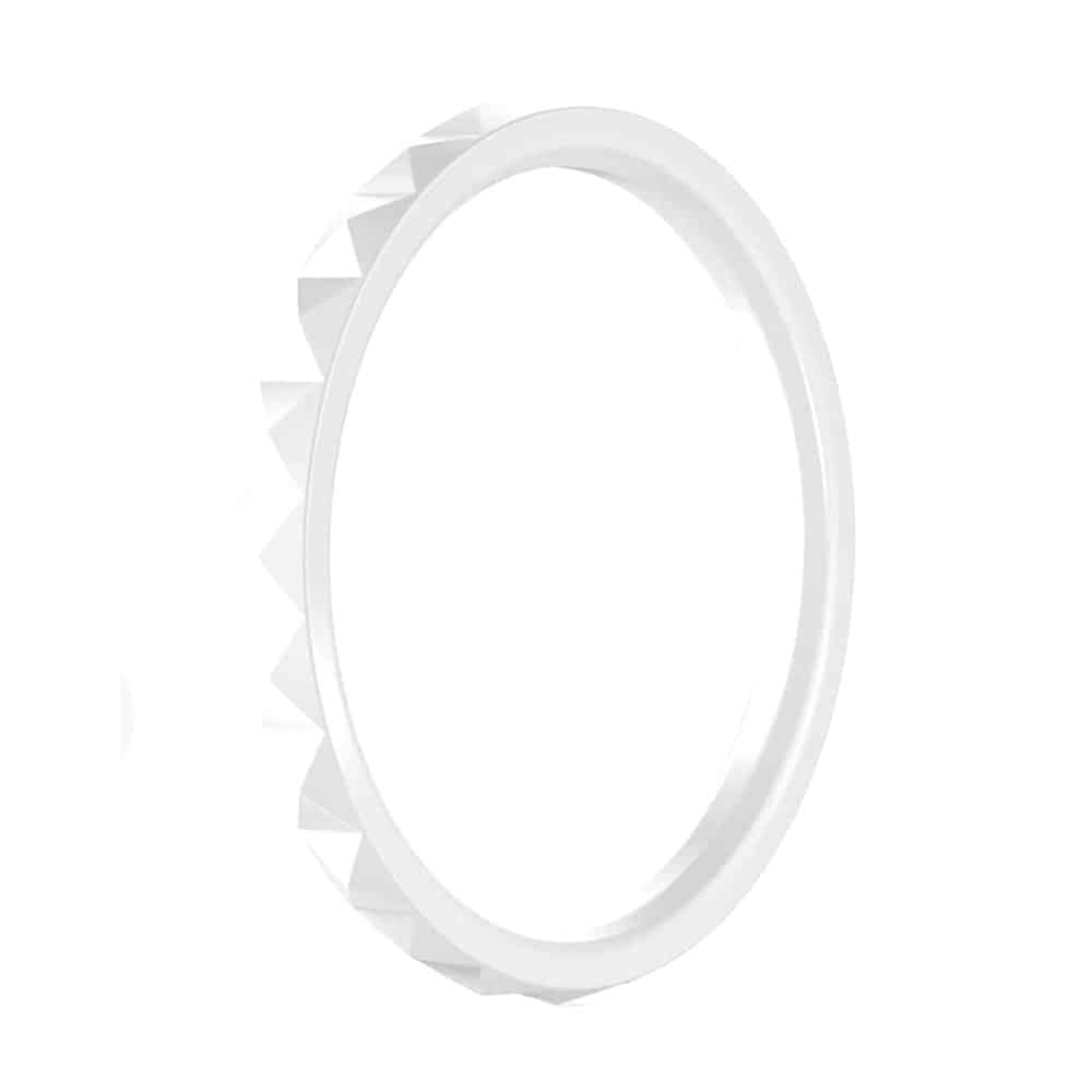 5 silicone rings for ladies - Black, white, grey, pink, salmon (Size 8/Q)