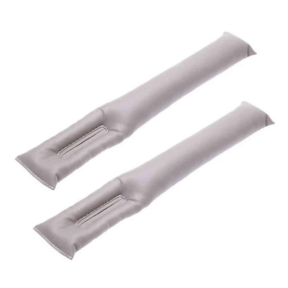 Car seat anti-lost plug PU Vegan leather gap filler case set - x2/Black