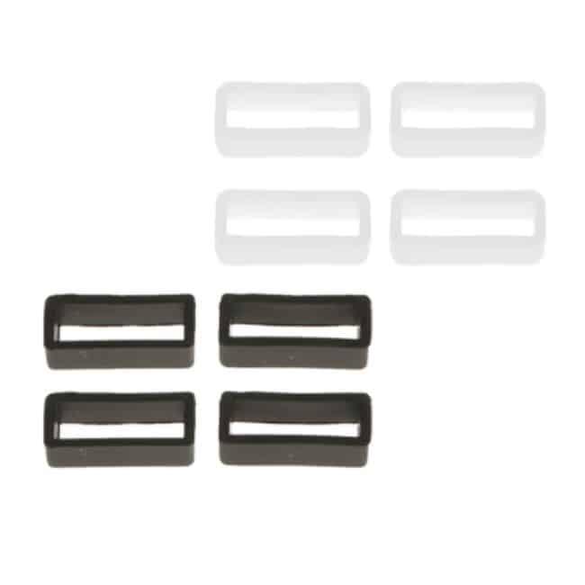24mm Silicone Watch Strap Band Saver 4pc - Black