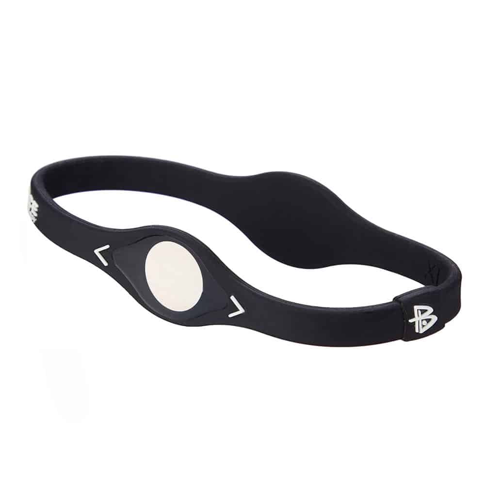 Power Balance bracelet for athletic performance & stability - Black (L)