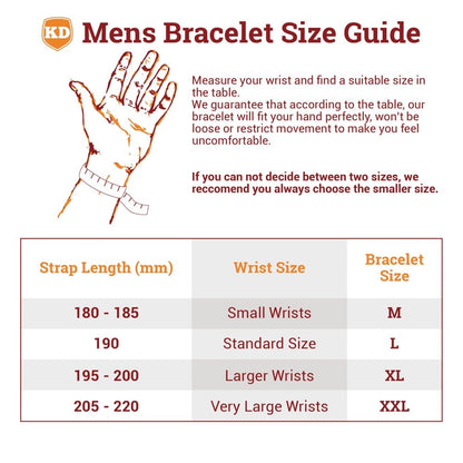 genuine leather & stainless-steel style bracelet - Brown (22mm)