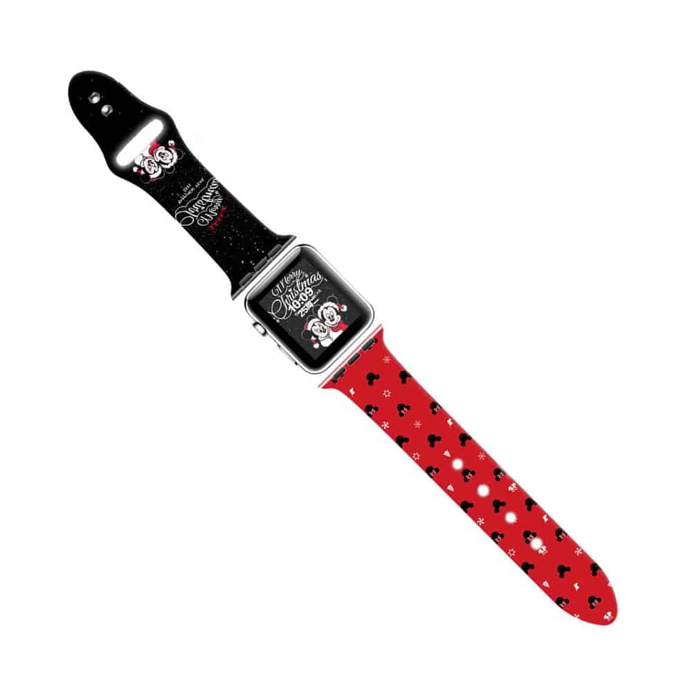 Silicone Strap for 38/40/41mm Apple Watch- White Christmas