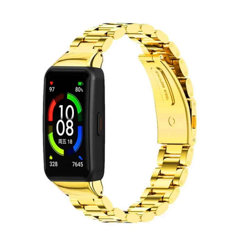 Stainless Steel Strap for Huawei band 6 - Rose Gold + Link removal tool