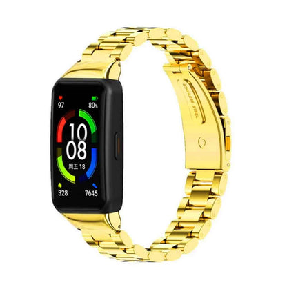 Stainless Steel Strap for Huawei band 6 - Rose Gold + Link removal tool