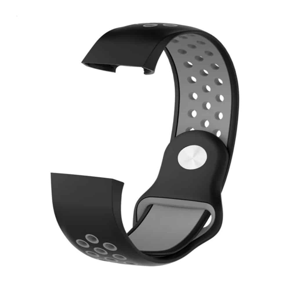 Silicone Band for Fitbit Charge 3(M/L) - Pink+Frost Blue