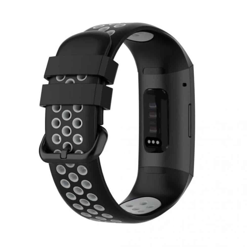 Silicone Band for Fitbit Charge 3/SE/4 - Black+Red