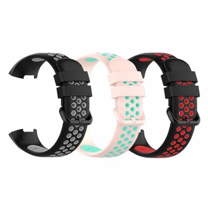 Silicone Band for Fitbit Charge 3/SE/4 - Black+Red