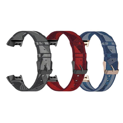 Nylon Band for Fitbit Charge 3/SE/4 - Navy stripe