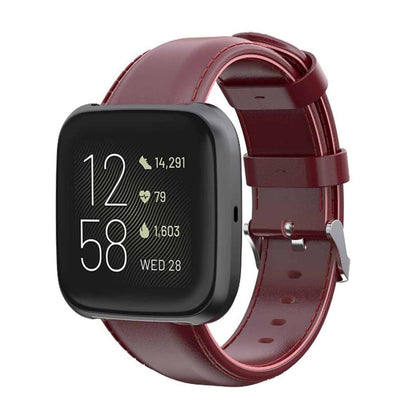 Leather Band for Fitbit Versa/2/Lite Blaze(23mm) - Red