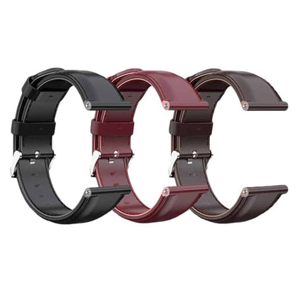 Leather Band for Fitbit Versa/2/Lite Blaze(23mm) - Black