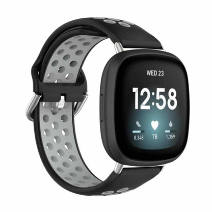Silicone Band for Fitbit Versa3/Sense - Pink+Frost Blue