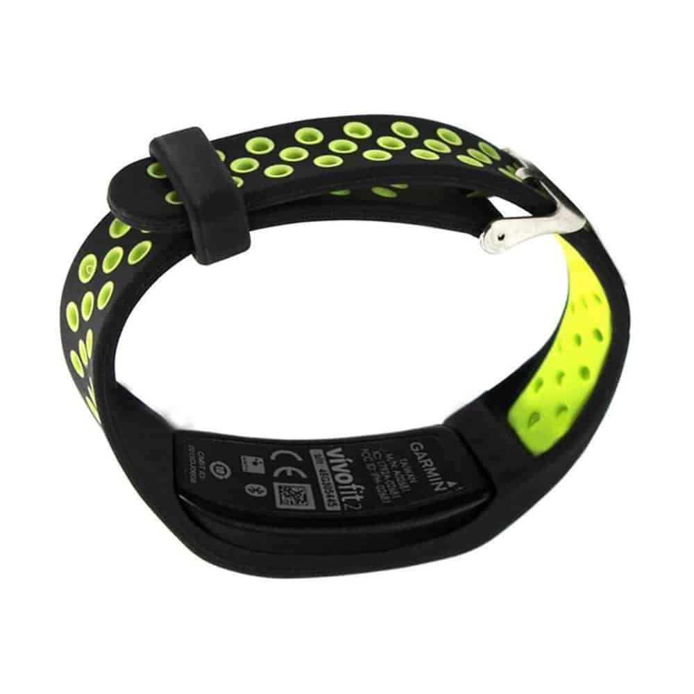 Silicone Band for Garmin Vivofit 2 - Black+Green