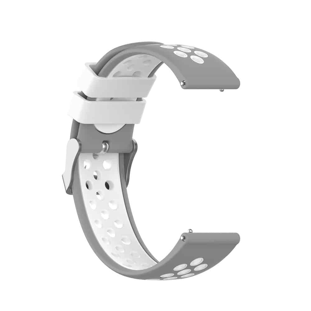 Silicone Strap for Garmin Vivoactive 4S(18MM) - Grey+White