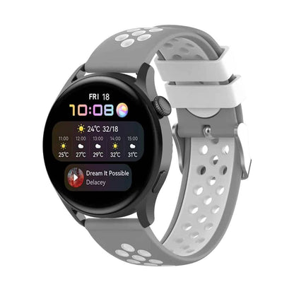 Silicone Band for Garmin Venu (20MM) - Grey+White