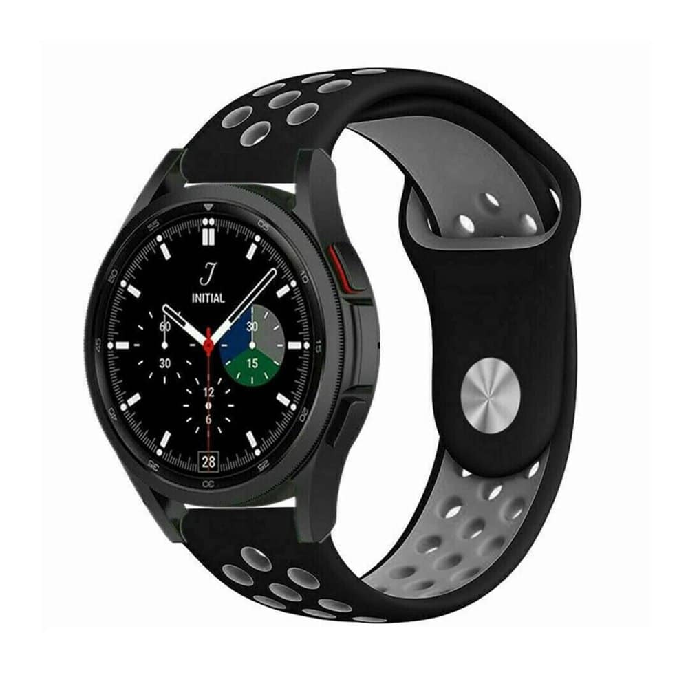 Silicone Strap for Huawei Honor S1/Fit (18mm) - Black+Grey