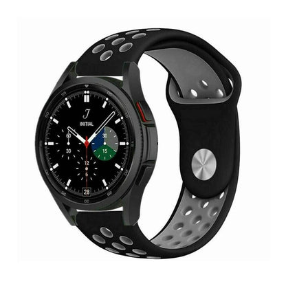 Silicone Strap for Huawei Honor S1/Fit (18mm) - Black+Grey