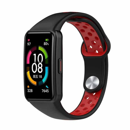 Silicone Strap for Huawei Band 6/Pro/ Honor Band 6 - Frost Blue+White