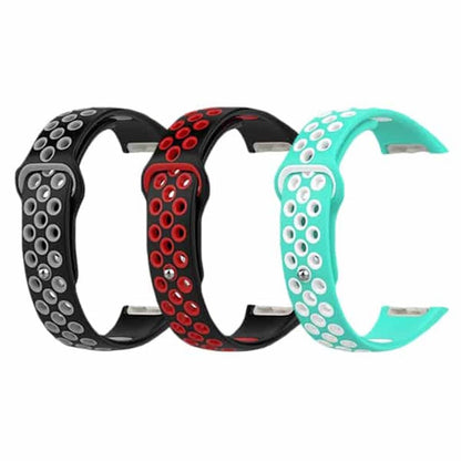 Silicone Strap for Huawei Band 6/Pro/ Honor Band 6 - Frost Blue+White