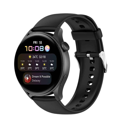 Silicone Strap for Huawei watch 3/Pro/GT/2/2E/GS Pro - Black