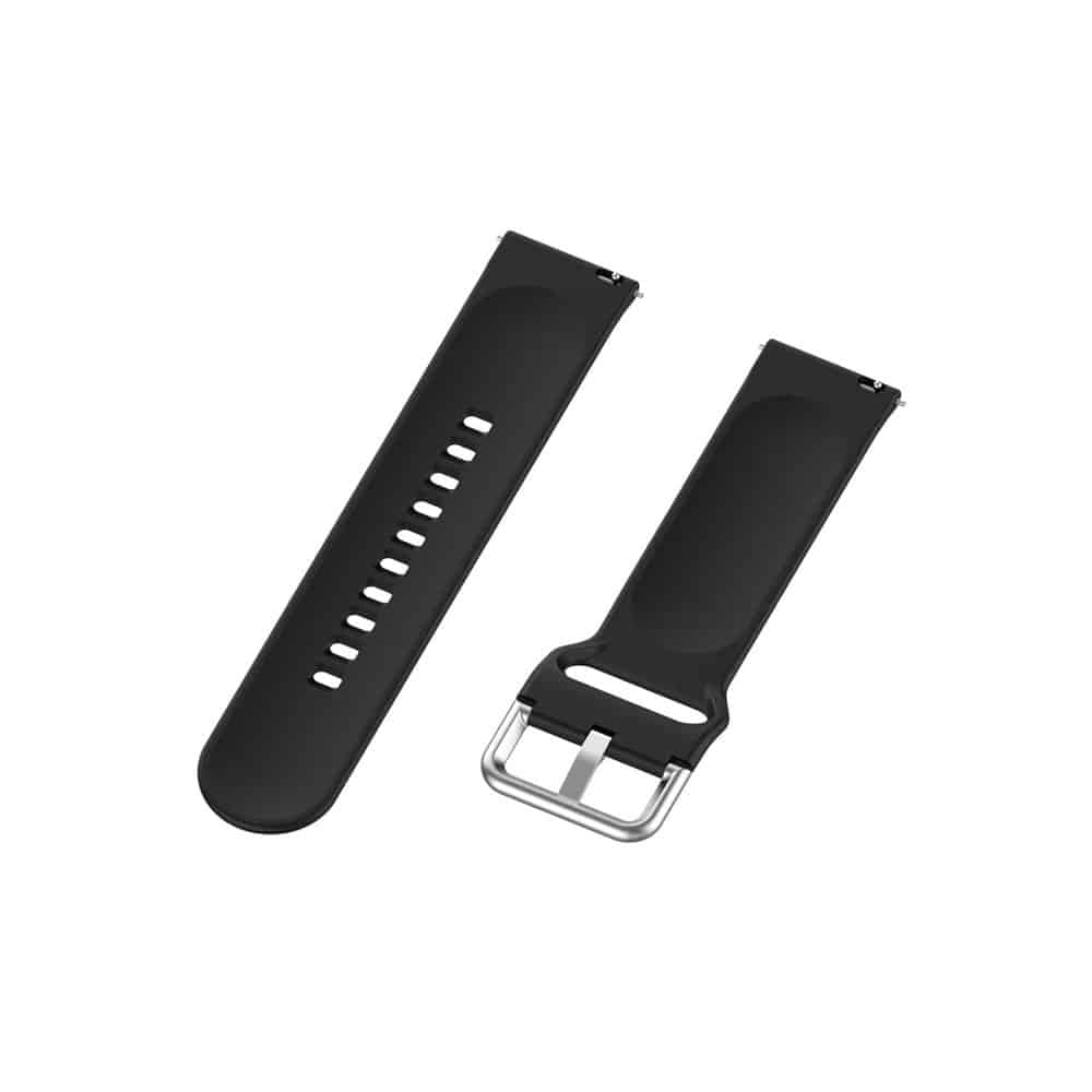 Silicone Band for Xiaomi haylou solar LS05 (22mm)(M/L) - Black