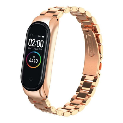 3 links stainless steel band for xiaomi band 3/4 - Gold