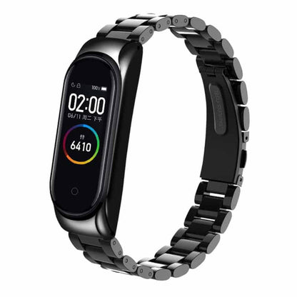 3 links stainless steel band for xiaomi band 3/4 - Gold