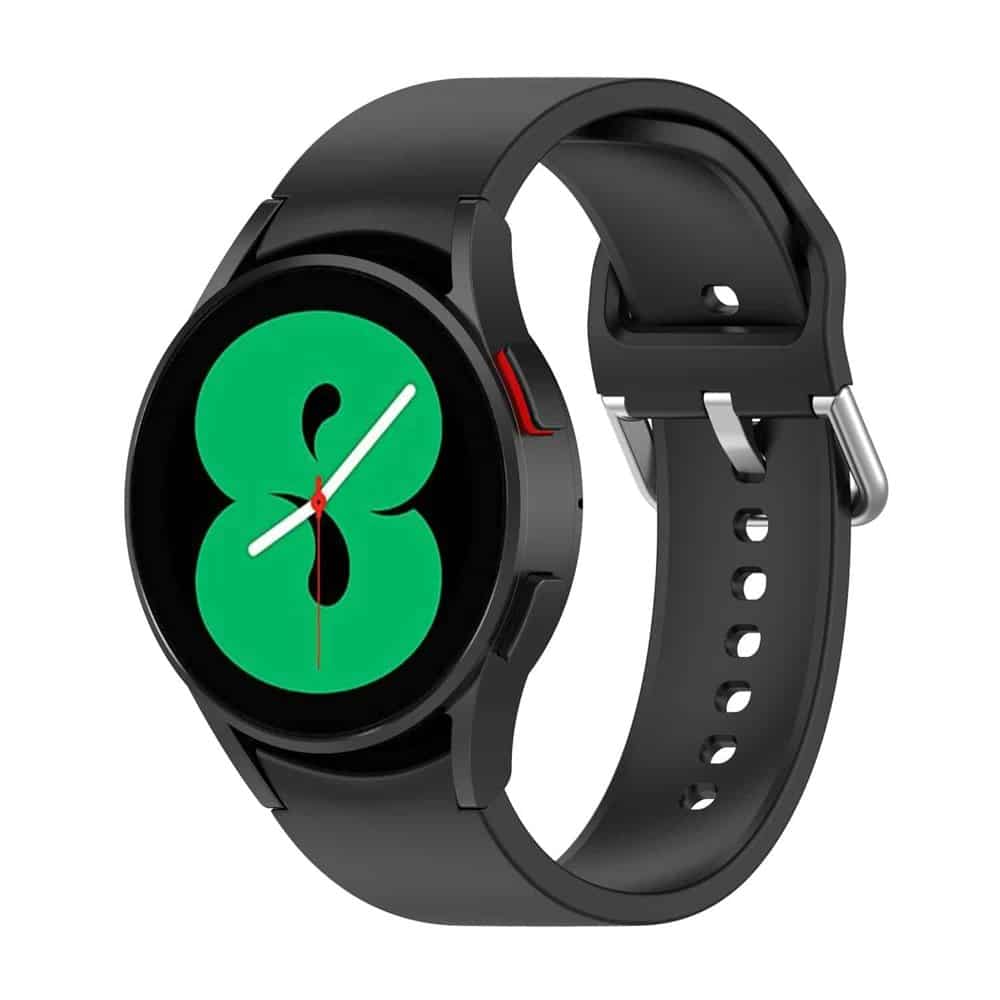 Silicone Band for Samsung Galaxy Watch 4 40mm/44mm (S/M) - Black