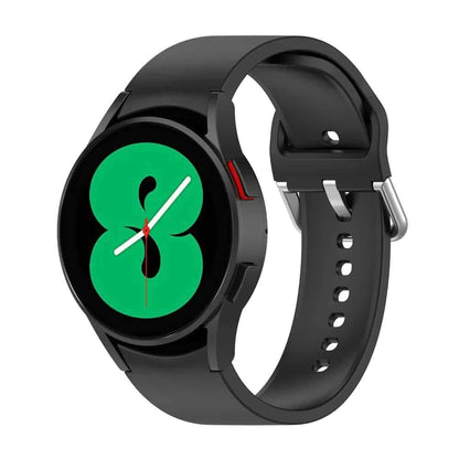 Silicone Band for Samsung Galaxy Watch 4 40mm/44mm (S/M) - Black
