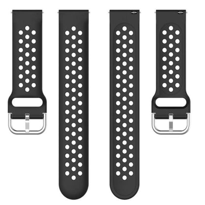 Silicone Band for Fitbit Versa/2/Lite Blaze(23mm) - Black+Grey
