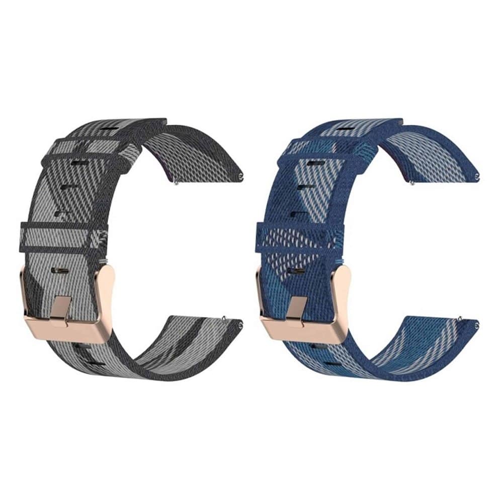 Nylon Band for Fitbit Versa/2/Lite Blaze(23mm) - Black stripe