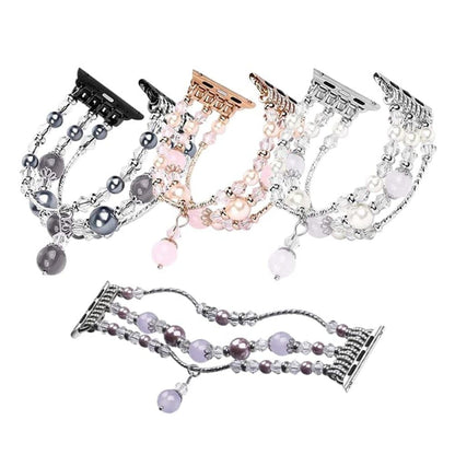 Pearl Beaded Bracelet for 42/44/45/49mm Apple Watch - Purple
