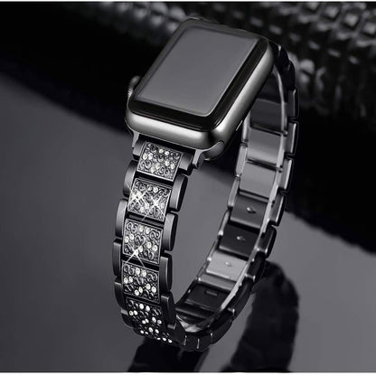 42/44/45/49mm Apple Watch Diamond rhinestone strap + tool - Black