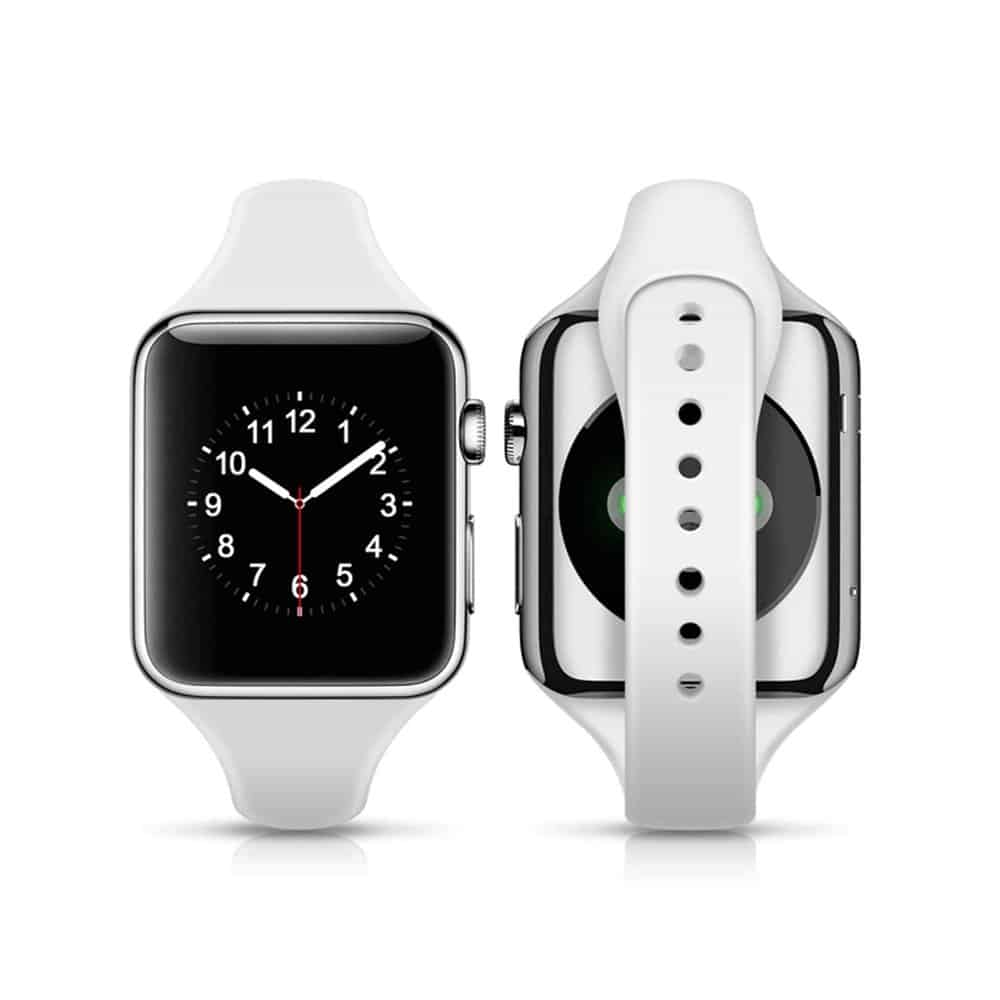 38/40/41mm Apple Watch  Slim Style Silicone Strap - White