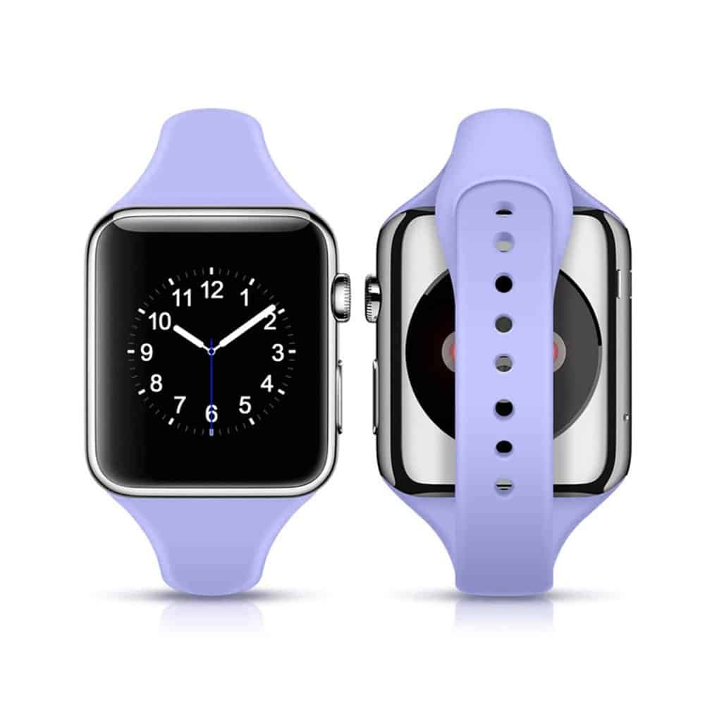 Slim Style Silicone Strap for 38/40/41mm Apple Watch- Lilac