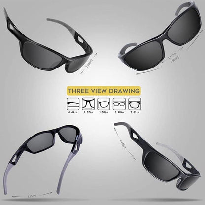 RIVBOS RB831 Polarized Sports/Outdoor/Driving Sunglasses RB831 - Grey